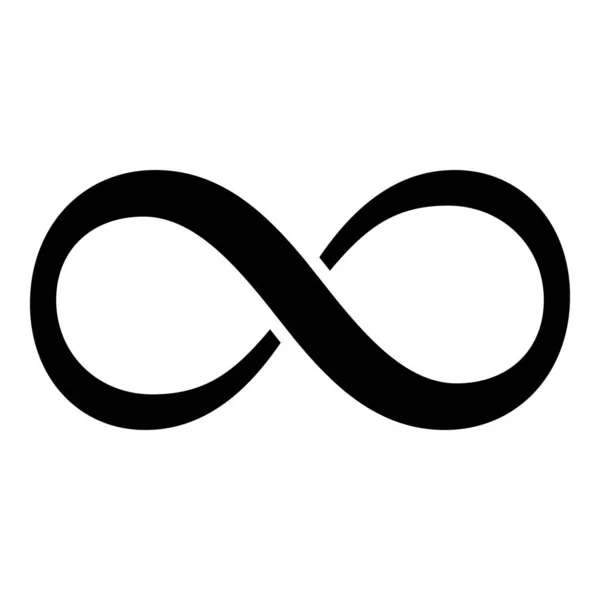 Μαύρο Σύμβολο Απείρου Στα Μαθηματικά — Διανυσματικό Αρχείο