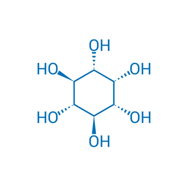Estrutura Química Inositol C6H12O6 — Vetor de Stock