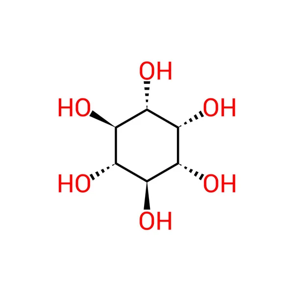 Химическая Структура Иноситола C6H12O6 — стоковый вектор