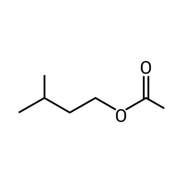 Estrutura Química Acetato Isoamilo C4H14O2 — Vetor de Stock