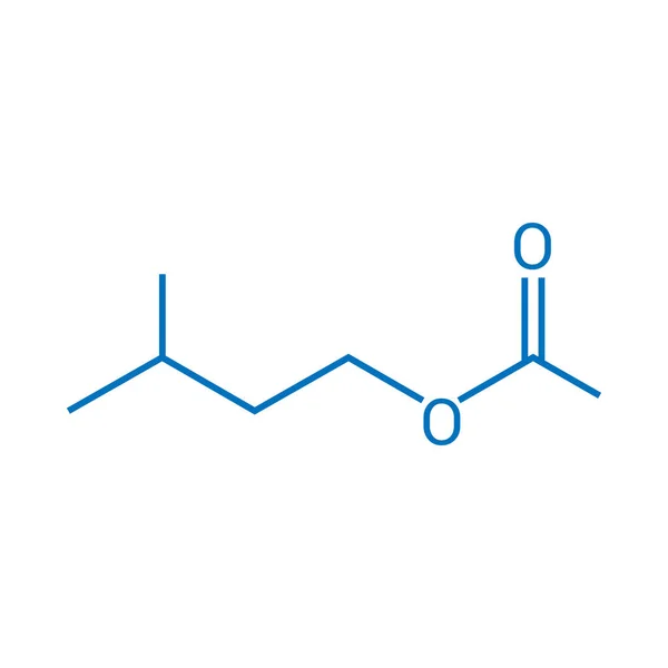乙酸异戊酯 C4H14O2 的化学结构 — 图库矢量图片