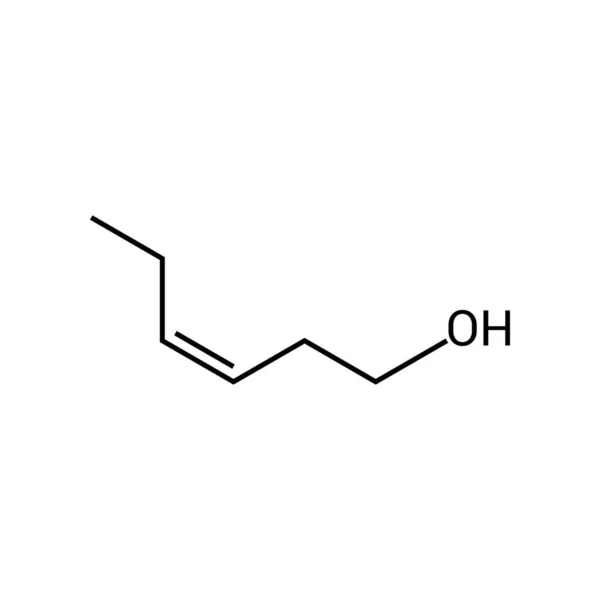 Struktura Chemiczna Alkoholu Liściastego C6H12O — Wektor stockowy
