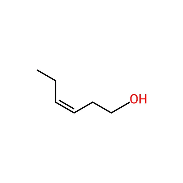 Chemische Structuur Van Bladalcohol C6H12O — Stockvector