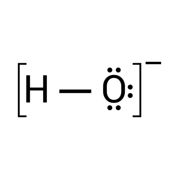 氢氧离子的麻风病结构 — 图库矢量图片