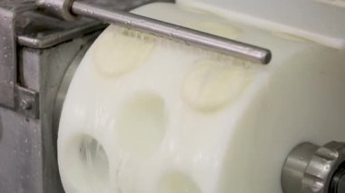El yapımı mozzarella peyniri. El yapımı peynir fabrikası süt ürünleri. Geleneksel mozzarella ürünleri. Yerel geleneksel peynirli süt ürünleri