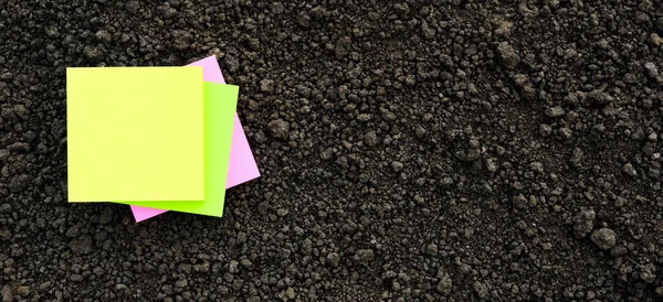 Yellow sticky notes on black background - Stock Image - Everypixel