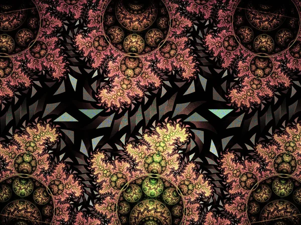 Abstrakter Fraktaler Spiralhintergrund Computergenerierte Illustration — Stockfoto