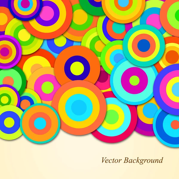 Fondo de círculos coloridos abstractos — Vector de stock