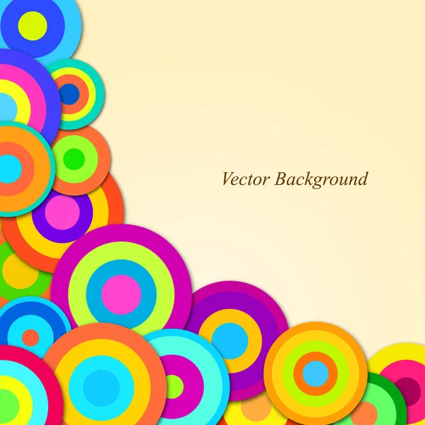 Abstract kleurrijke cirkels achtergrond — Stockvector