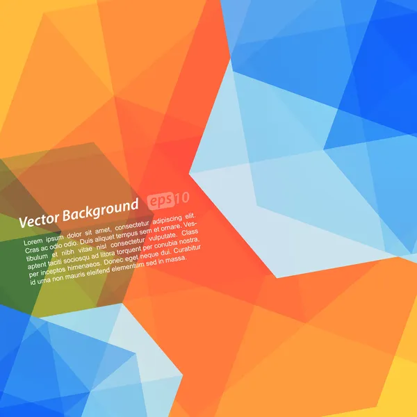 Orange und blau abstrakter geometrischer Hintergrund — Stockvektor