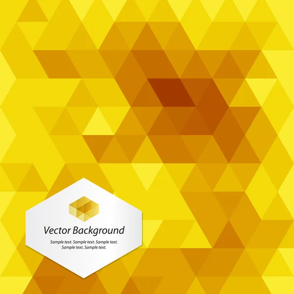 Fundo geométrico abstrato amarelo — Vetor de Stock