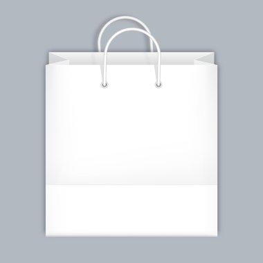 Boş beyaz alışveriş çantası