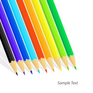 renkli kalemler. vektör çizim