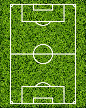 gerçekçi dokulu çim futbol sahası