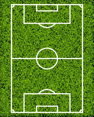 Realistic Textured Grass Soccer Field clipart