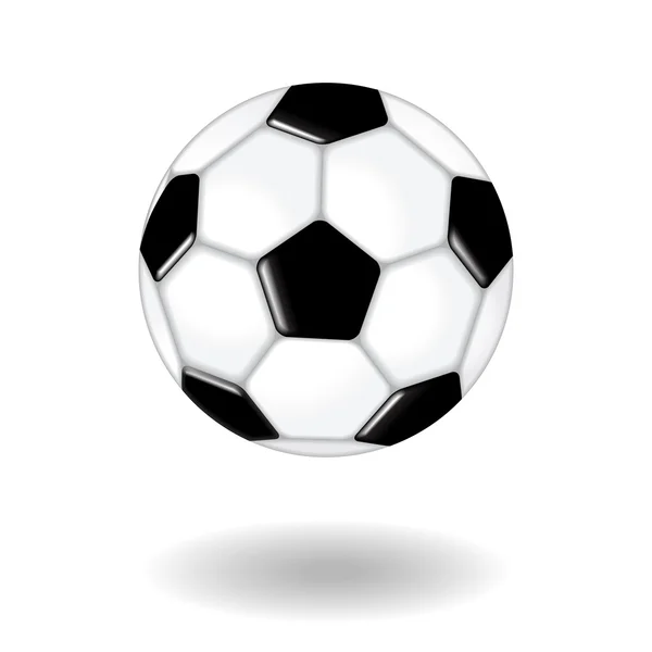 Futbol topu beyazda izole edildi — Stok Vektör