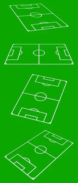 Perspective vue du terrain de soccer — Image vectorielle