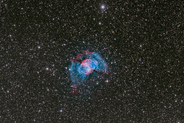 Dumbbell Nebula M27 配有科学相机 — 图库照片