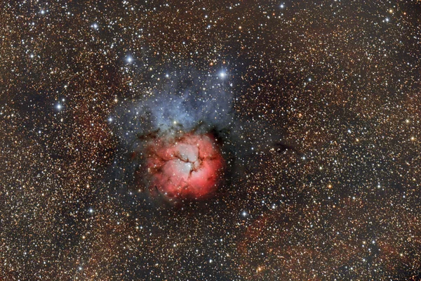 Trifid Nebula M20 Kamerą Naukową — Zdjęcie stockowe