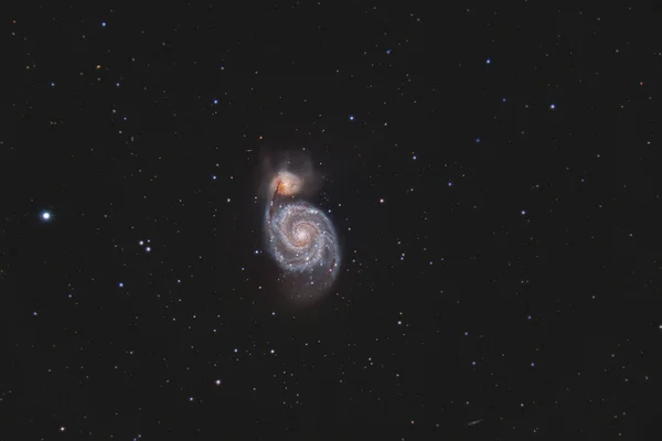 Hidromasaje Galaxy M51 Con Una Cámara Científica —  Fotos de Stock