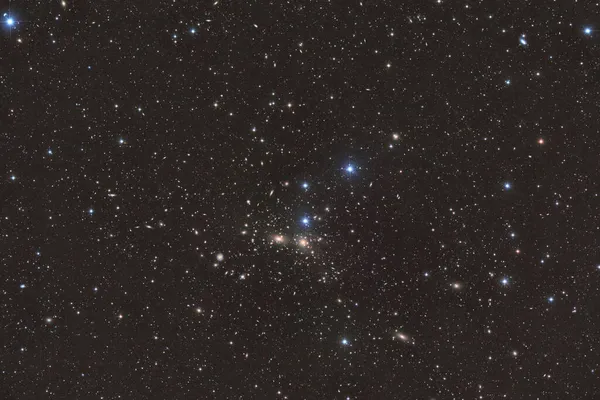 Coma Cluster Galáxias Com Uma Câmera Científica — Fotografia de Stock