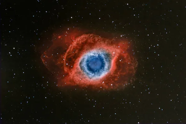 Helix Nebula Ngc7293 Научной Камерой — стоковое фото