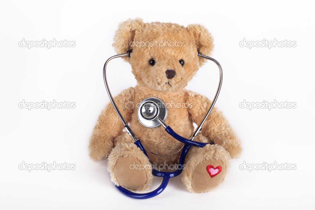 teddy bear with stethoscope