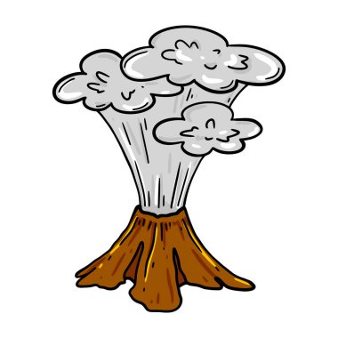 Elle çizilmiş patlama. Vektör illüstrasyonu