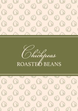 Hand drawn vintage chickpeas packaging design. Vector illustration in sketch stile
