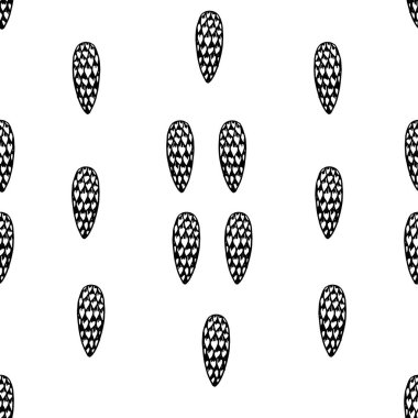 Kusursuz Şablon Noel Siyah ve Beyaz El Yazısıyla Kar Küresi Noel Ağacı Konileri