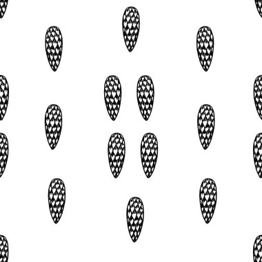 Kusursuz Noel Kalıpları Siyah Beyaz El Çizimi Dijital Kağıt