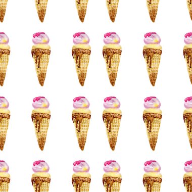 Külahsız bir külahta dondurma. Dijital kağıt. Duvar kağıdı.