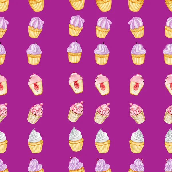 Cupcakes, muffinok, lila, 800080, élelmiszer, édességek, büfé, konyha — Stock Fotó