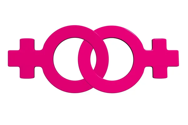 3d 女同性恋标志 — 图库照片