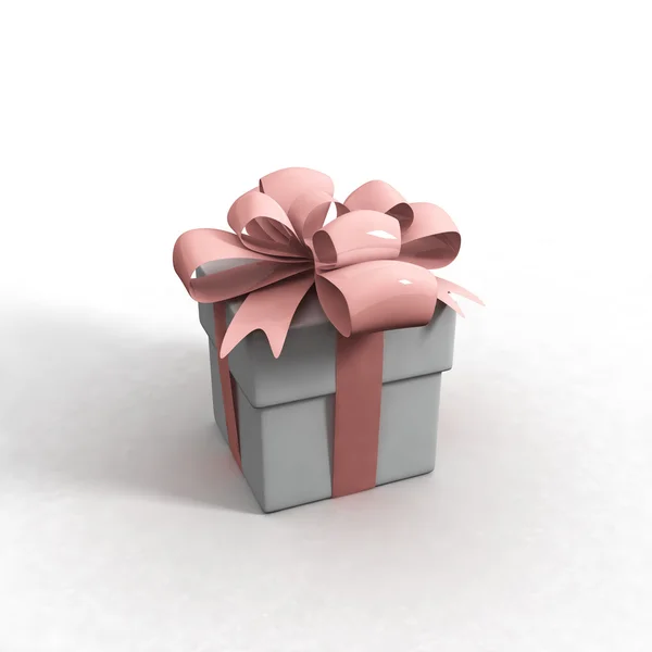 Gift box over white background 3d illustration — Stock Photo, Image