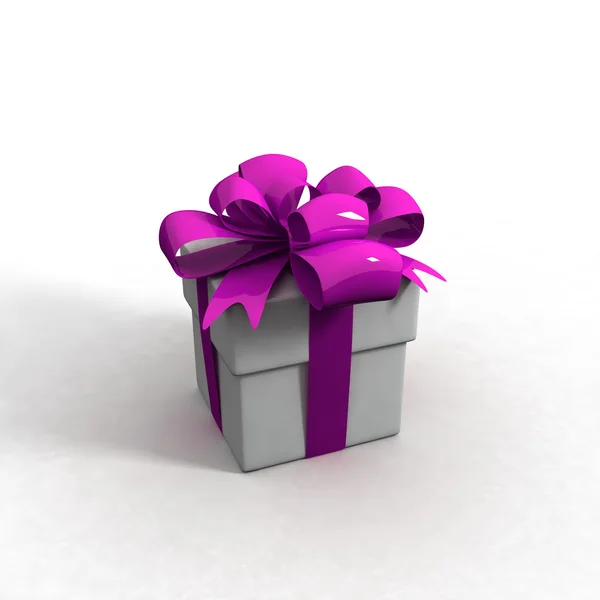 Gift box over white background 3d illustration — Stock Photo, Image