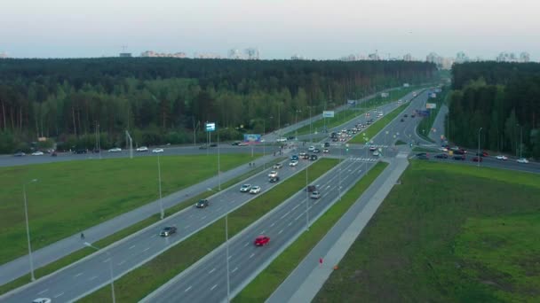 Widok z lotu ptaka na przesiadkę — Wideo stockowe