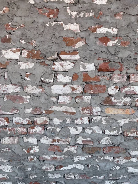 Textura Ladrillos Con Cemento Textura Fondo Mampostería Envejecida Muro Muro — Foto de Stock