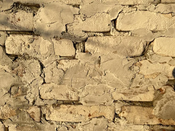 Betonlu Tuğla Dokusu Eski Duvarcılığın Arka Plan Dokusu Sert Tuğla — Stok fotoğraf