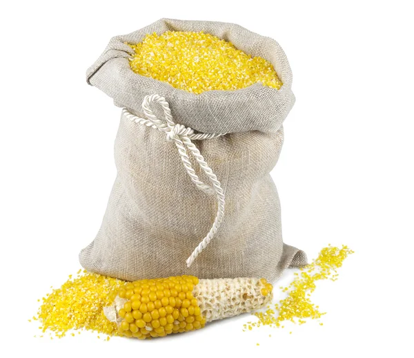 Sack of maize flour — Stock Photo, Image