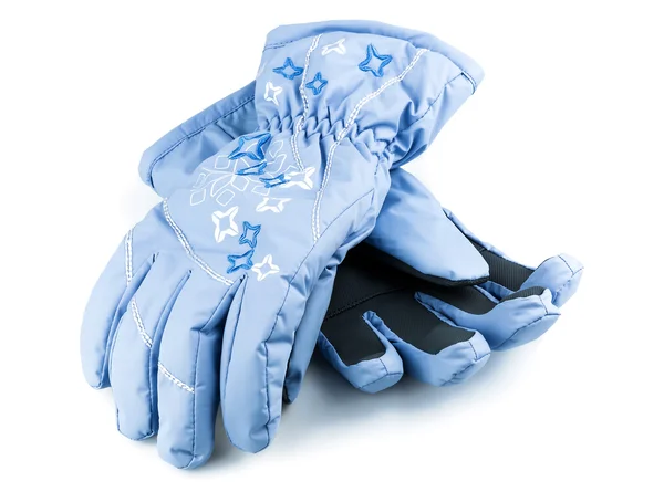 Blauwe winter handschoenen — Stockfoto