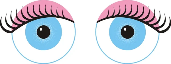 Ojos azules — Vector de stock