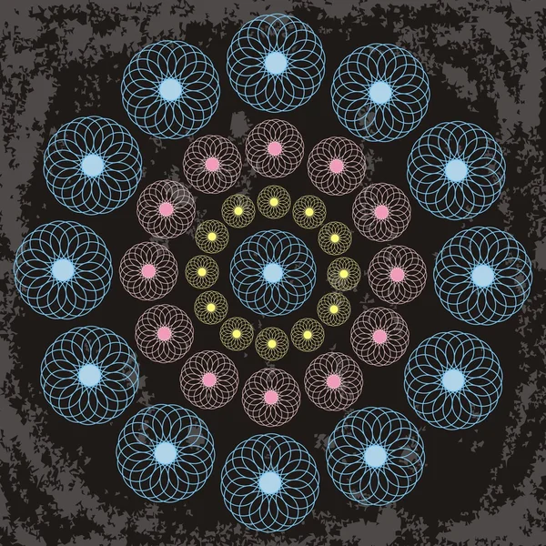 Grunge mandala — Stok Vektör