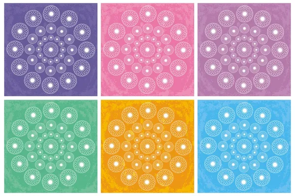 Mandalas coloridos — Archivo Imágenes Vectoriales