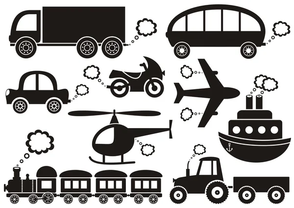 Iconos de transporte — Vector de stock