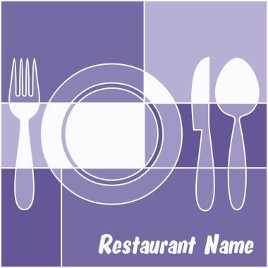 Beyaz ve Mavi Restoran Menü
