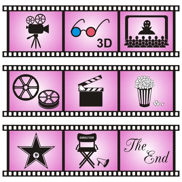 Ikony filmowe — Wektor stockowy