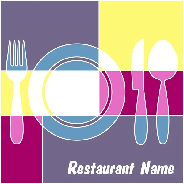 多彩餐厅的菜单 — 图库矢量图片