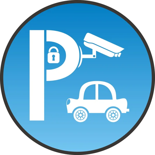 Symbol of guarded parking — Stock Vector