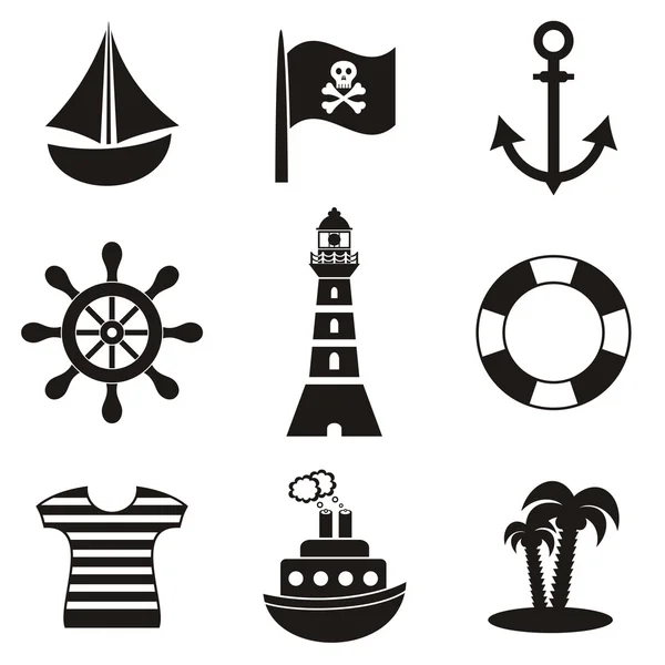 Pirater ikoner – Stock-vektor